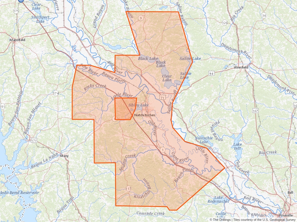 Oil and Gas In T.9N, R.8W, Louisiana P.M. | The Drillings™